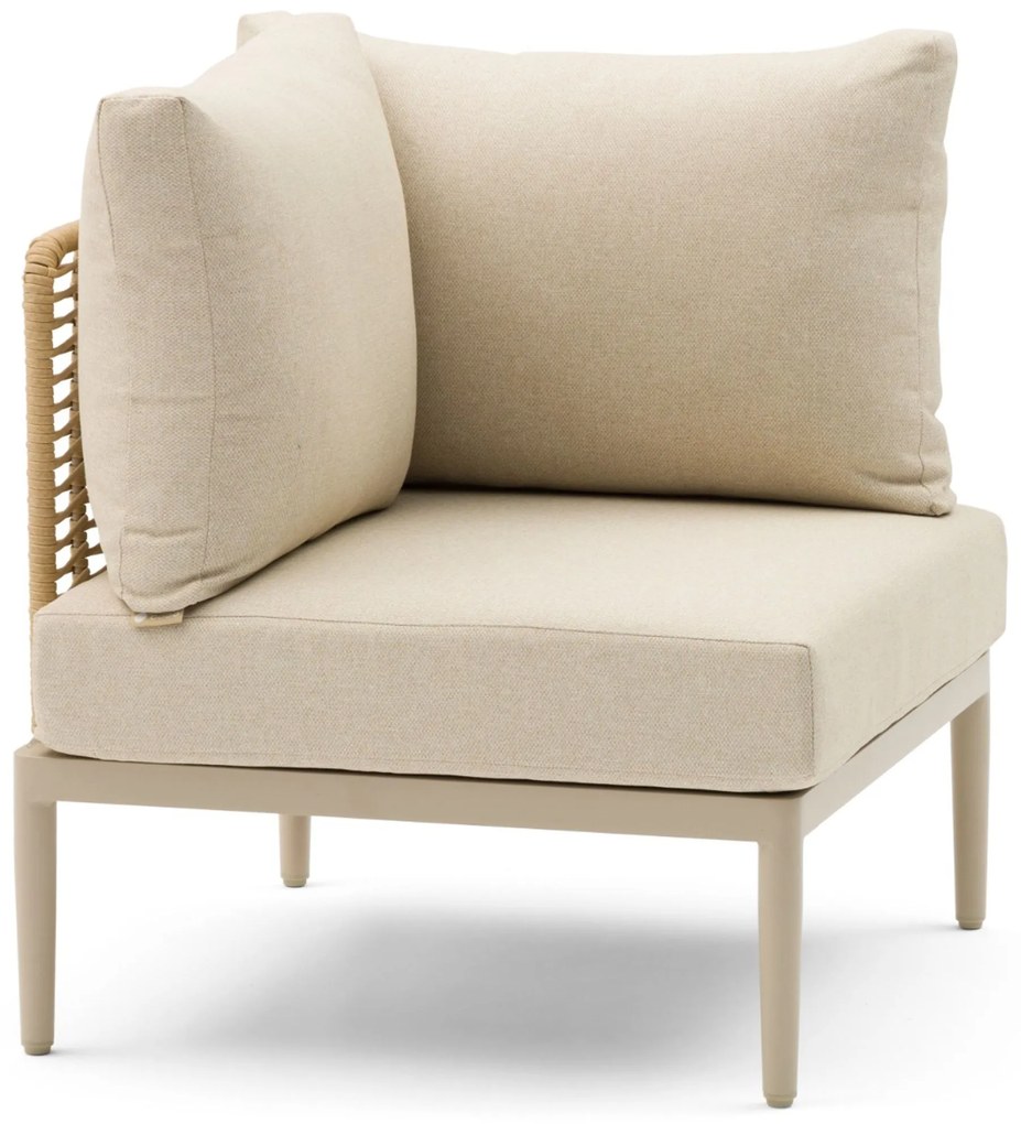 Hoek loungeset 5 personen Wicker/Aluminium/Aluminium/wicker Taupe Coco Ibiza