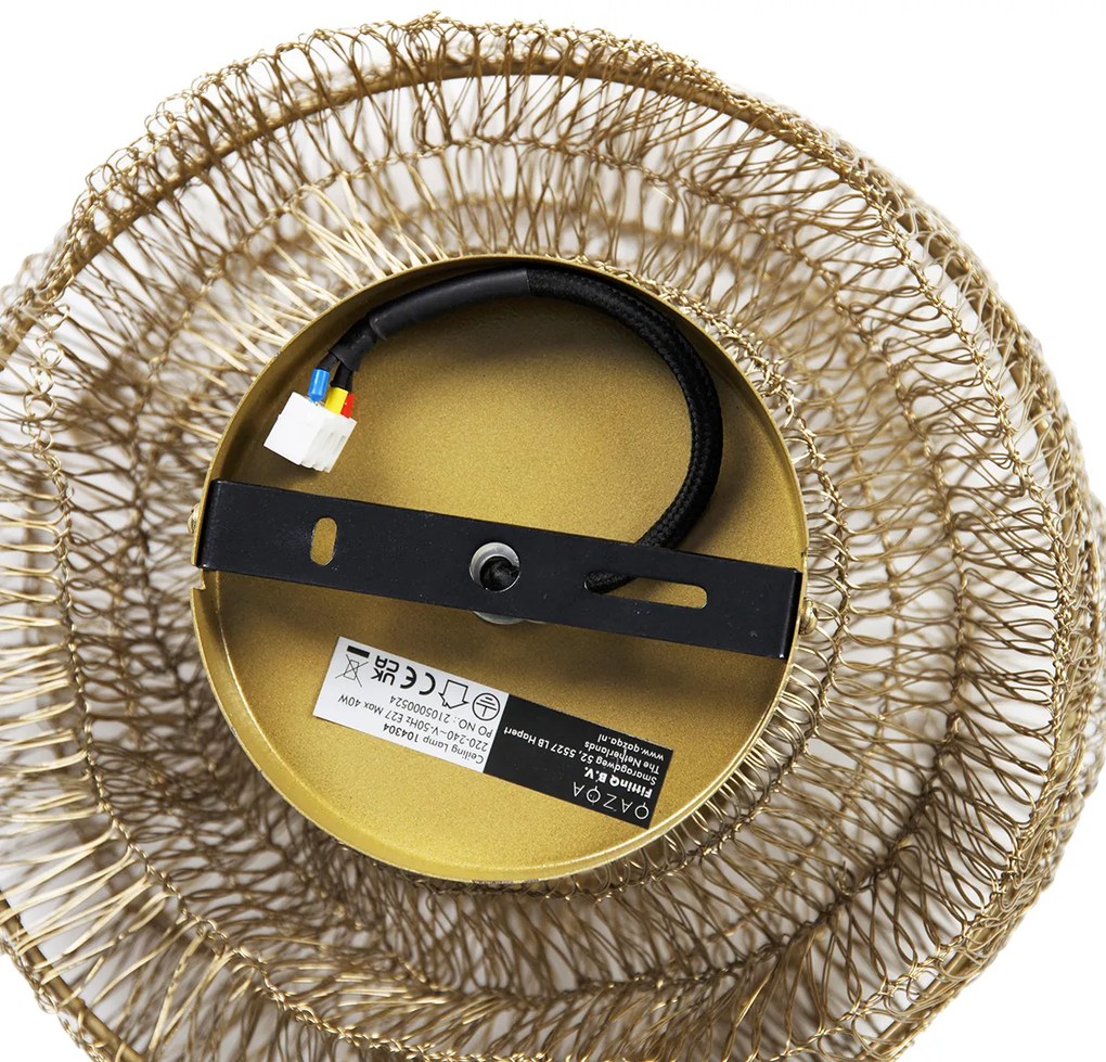 Oosterse plafondlamp goud 25 cm - Vadi