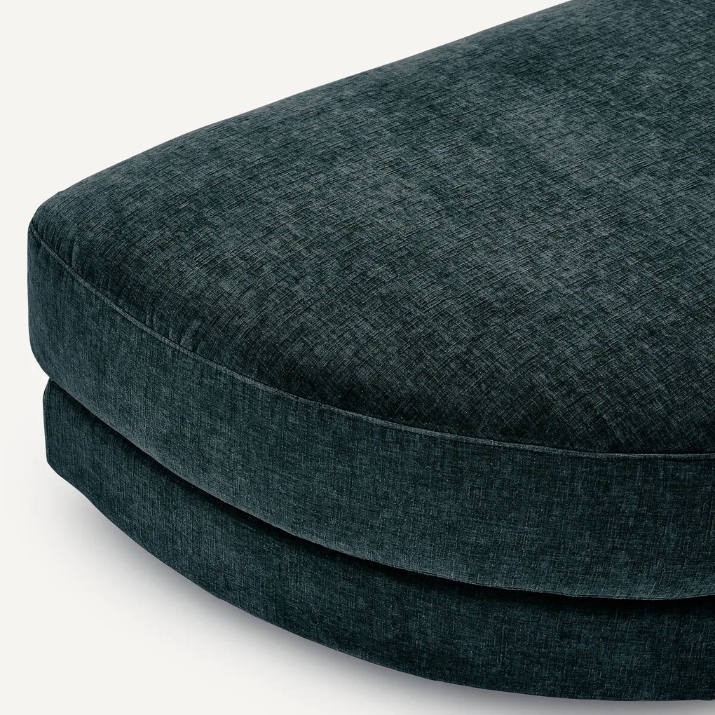 Modulaire voetensteun in chenille fluweel, TIBERIO