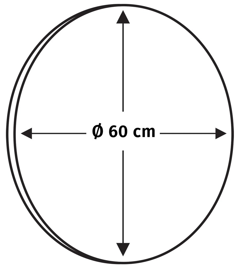 Differnz spiegel rond wit 60cm