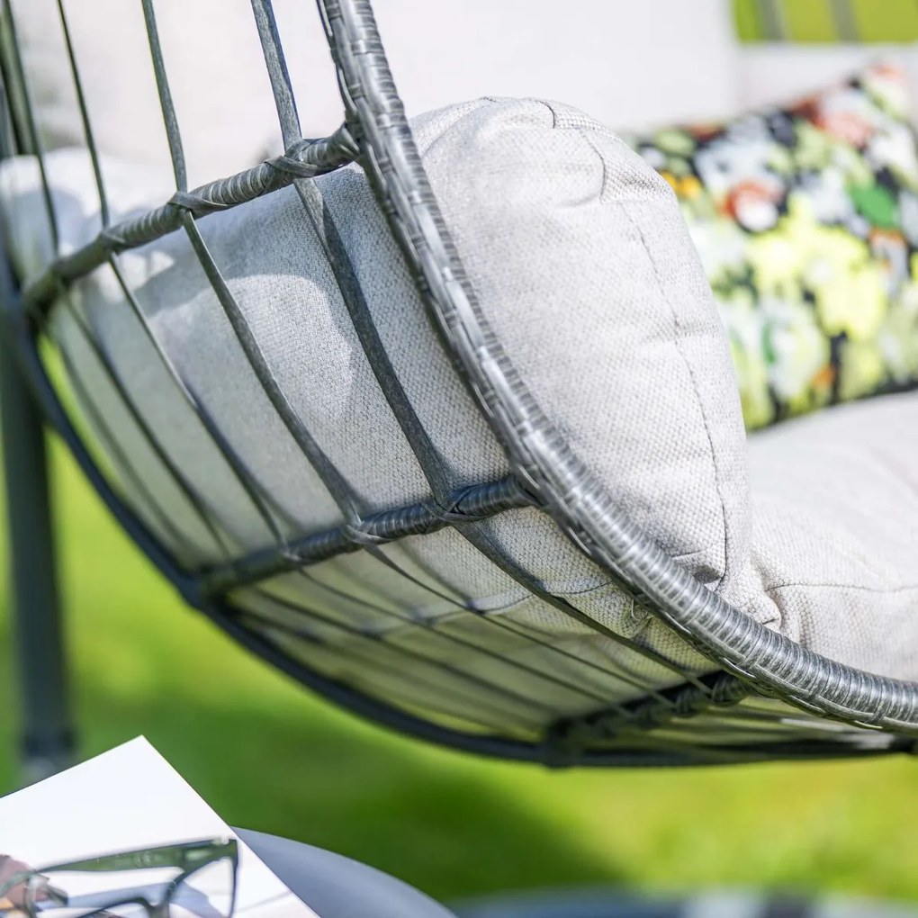 Garden Impressions Esmee hangstoel swing egg - donker grijs