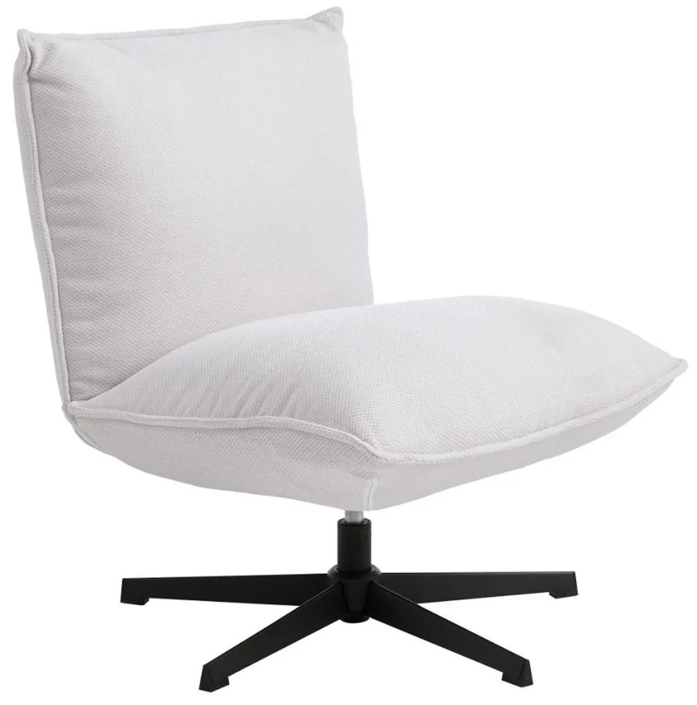 Draaibare Fauteuil Witte Stof Chenille