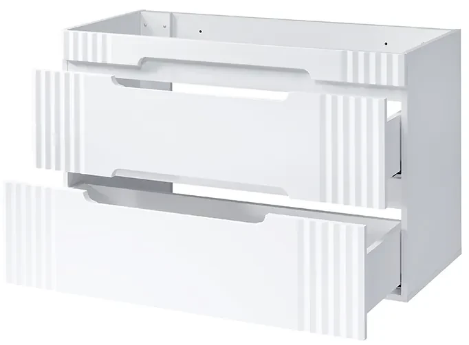 Comad Fiji onderkast met ribbelfront 100cm wit