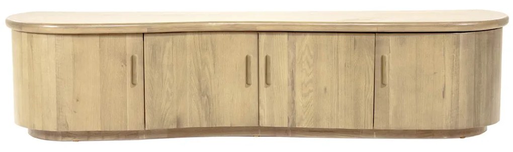 Eiken Tv-meubel Organische Vorm 180 Cm Naturel - 180x42x43cm.