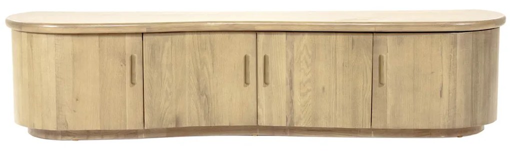 Eleonora Josh Eiken Tv-meubel Organische Vorm 180 Cm Naturel - 180x42x43cm.