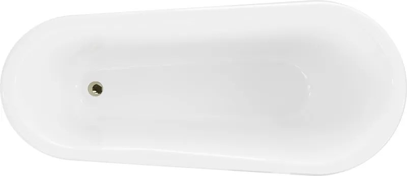 Mexen Retro vrijstaande badkuip 170 x 75 cm, wit, gouden poten - 53251707500-50