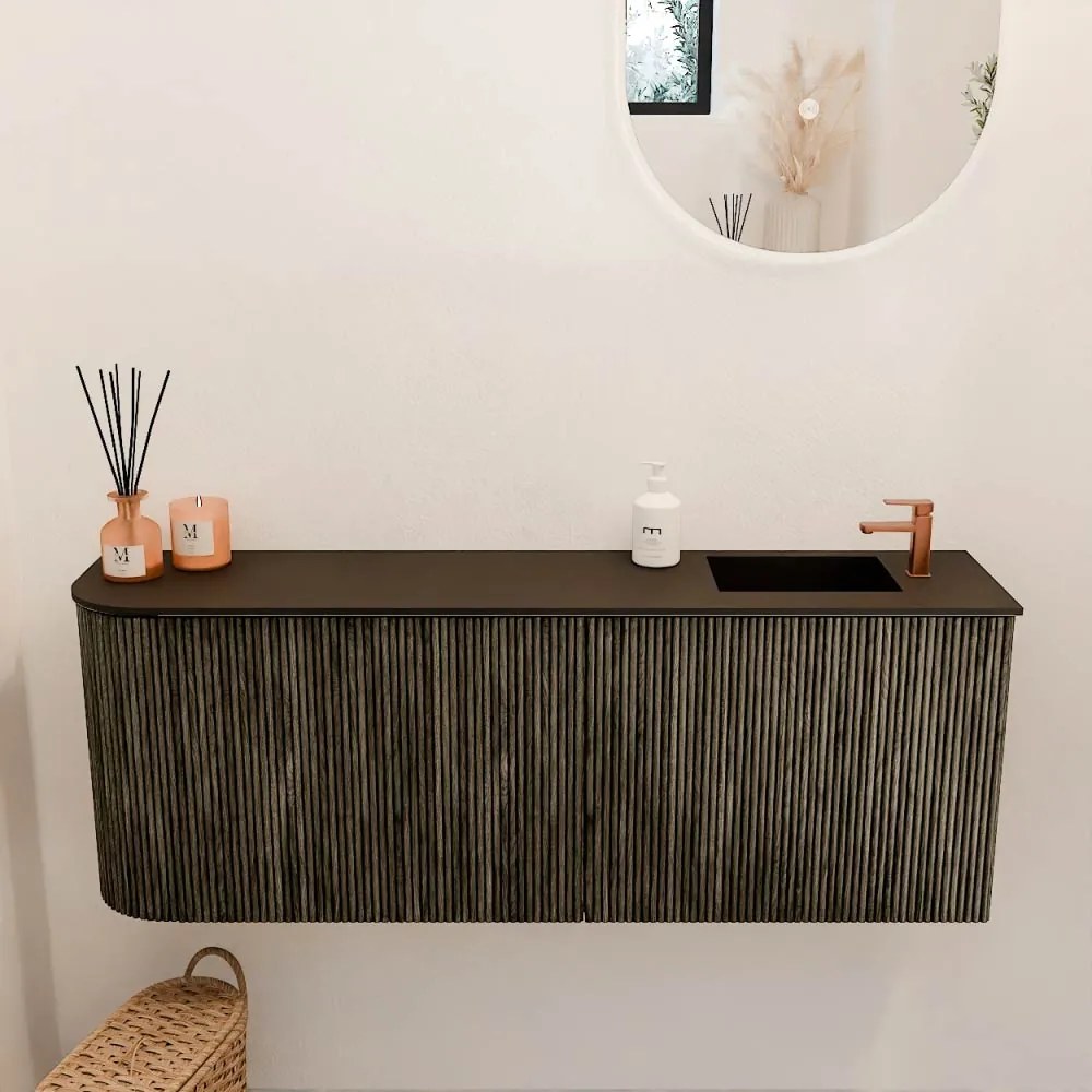 Mondiaz Joya 110cm toiletmeubel ronding links shadow met wastafel faye rechts 1 kraangat urban