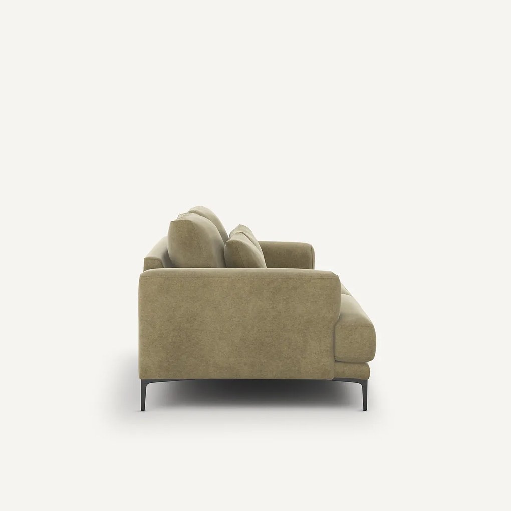 2-zits bank in linnen fluweel, Marsile