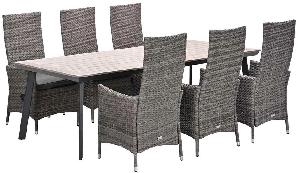 Garden Impressions Nice tuinset 7-delig - Penedo tuintafel 230x100 cm