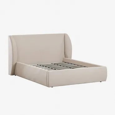Cabergi Stoffen Bed Stof Beige & 180 X 200 Cm - Sklum