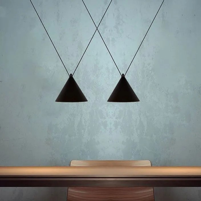 Plafondlamp hangend in loftstijl zwart APP548-2CP