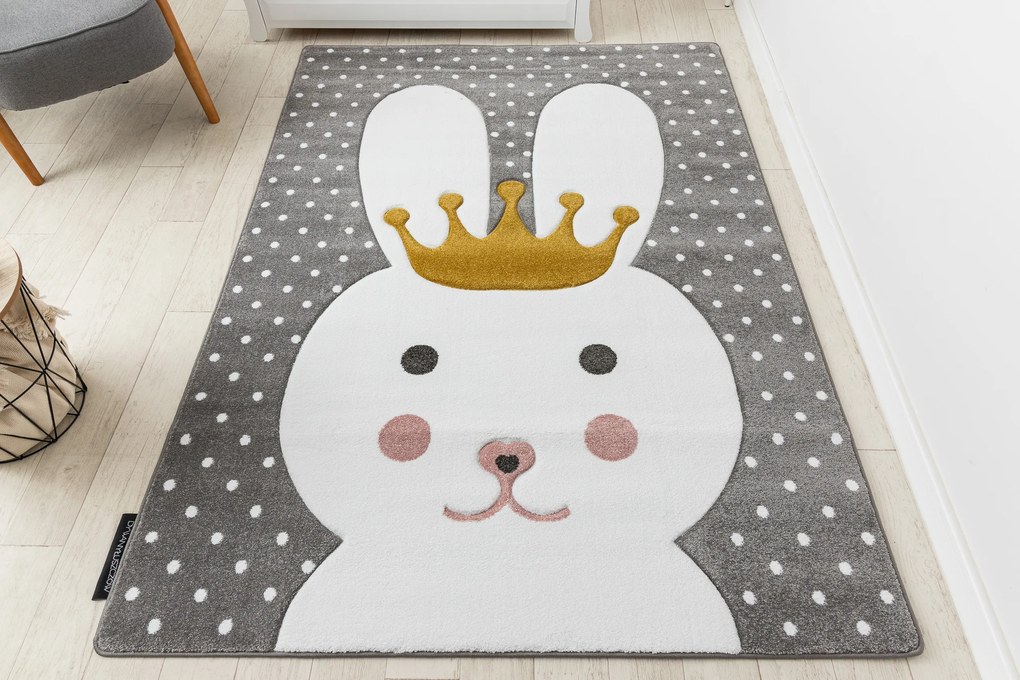 Tapijt PETIT BUNNY KONIJNTJE KONIJN grijskleuring