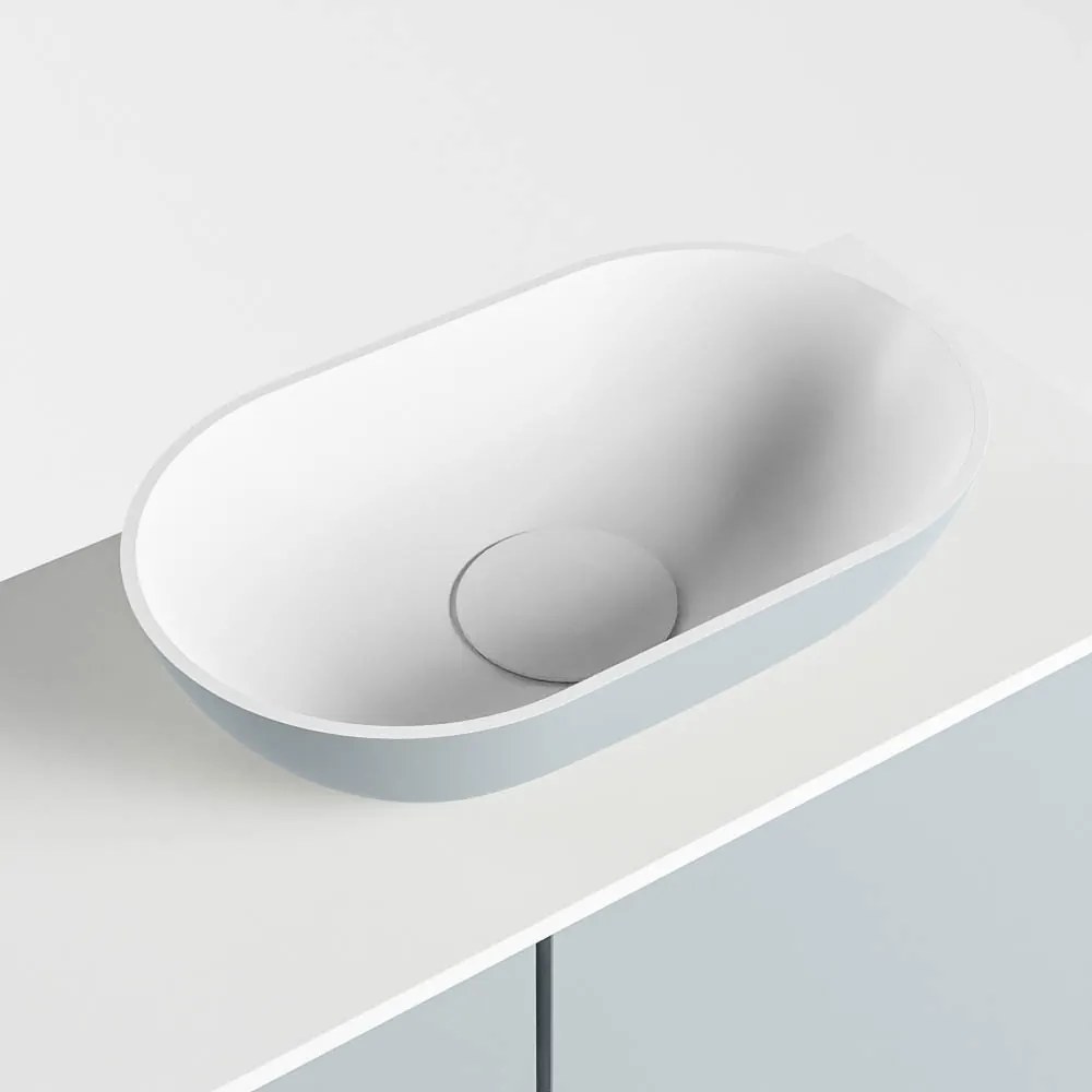Mondiaz Fowy toiletmeubel 60cm clay met lichtgrijze waskom rechts en kraangat