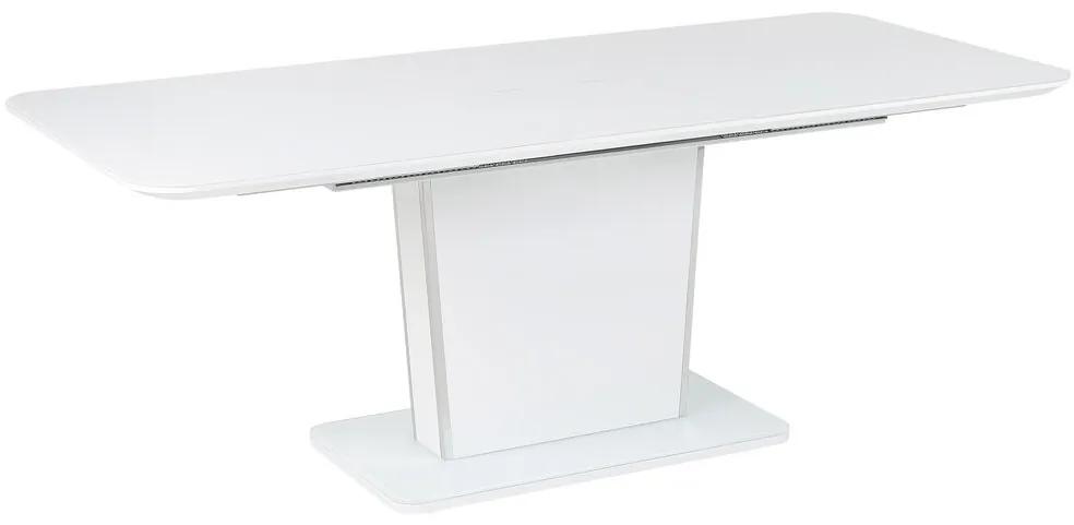Eettafel Uitschuifbaar Wit 160 / 200 x 90 cm SUNDS Beliani