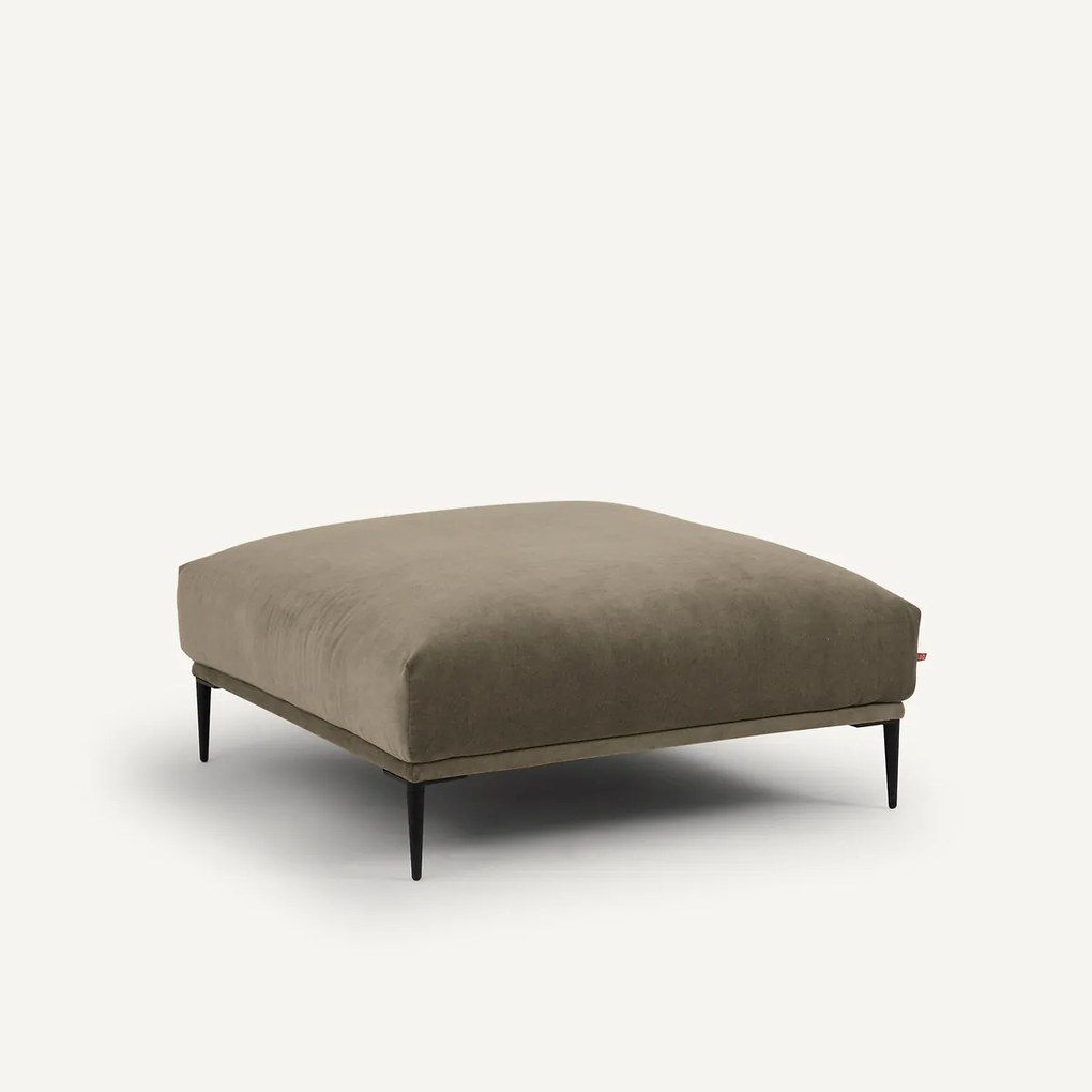 XL fluwelen poef, Oscar, ontwerp Emmanuel Gallina