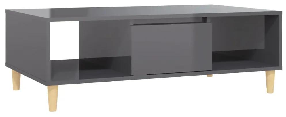 vidaXL Salontafel 103,5x60x35 cm spaanplaat hoogglans grijs