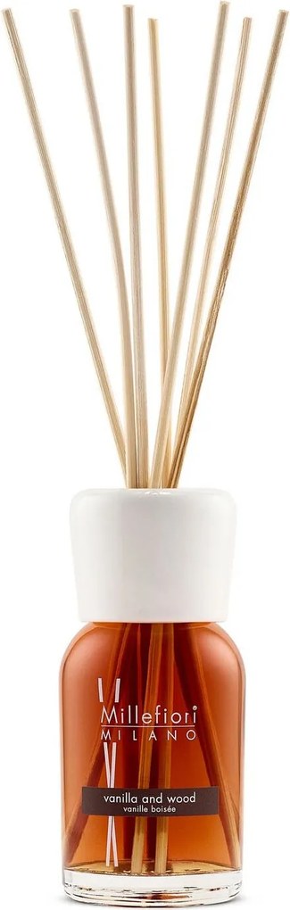 Millefiori Milano diffuser met geurstokjes 150 ml - Vanilla & Wood