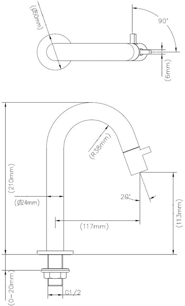 Best Design Nero Folo toiletkraan mat zwart