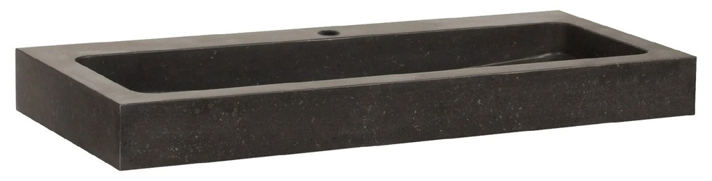 Sanituba Black Spirit wastafel basalt met kraangat 100cm