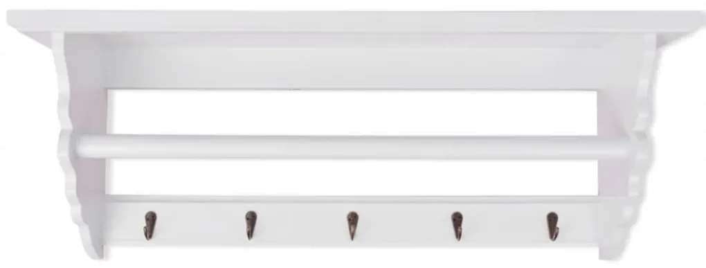 vidaXL Kapstok barokstijl MDF wit