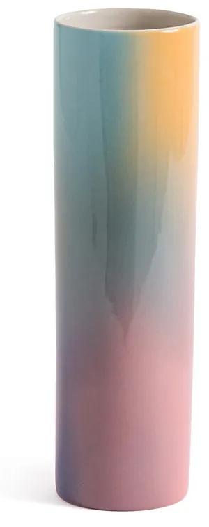 Vaas in keramiek met tie and dye effect, H28,5 cm, Nateo
