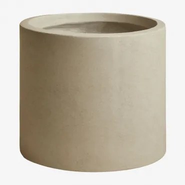 Aurevi Betonnen Buitenbloempot Ø35 Cm & Zandbruin - Sklum