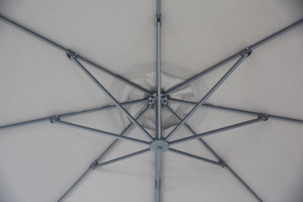Zweefparasol 3.5m S2 Excellent (excl. voet) Taupe-naturel-bruin Camello Luna