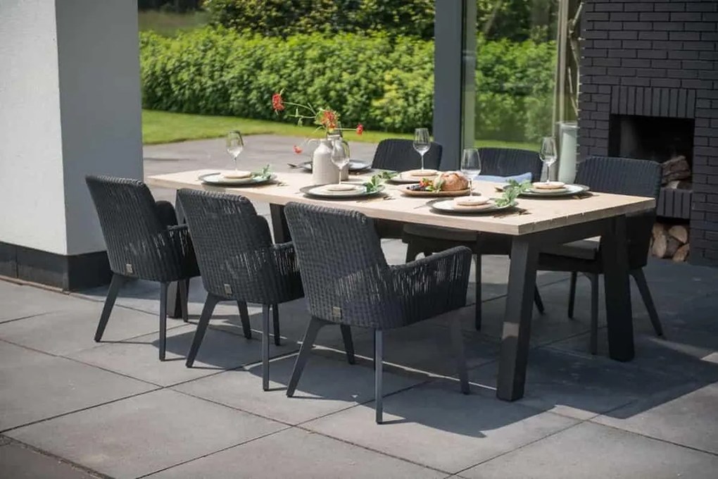 4 Seasons Outdoor | Lisboa dining set derby dining tafel  Tuinset    houtkleur weerbestendig