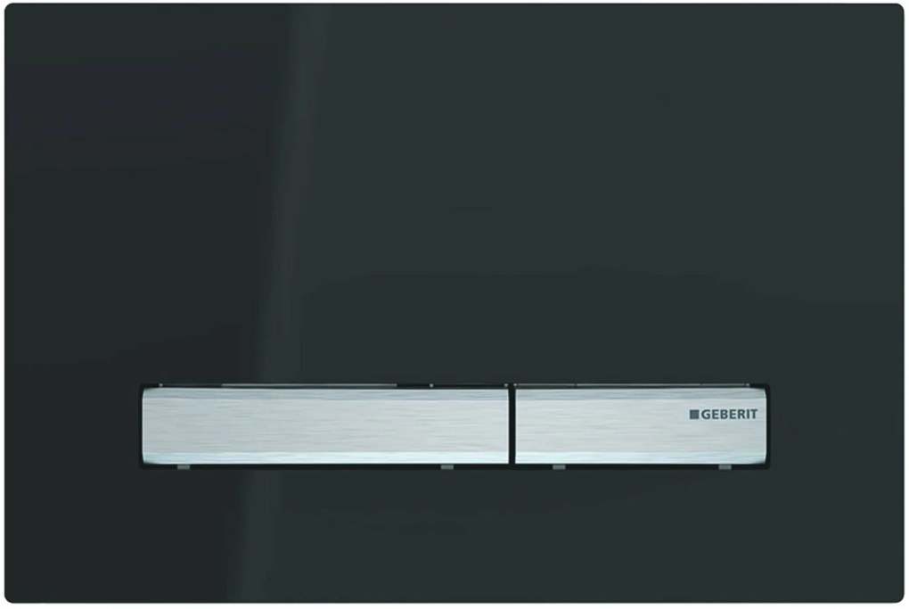 Geberit Sigma 50 bedieningspaneel glans zwart/chroom voor Sigma reservoirs 8cm (UP720) en 12cm (UP320)
