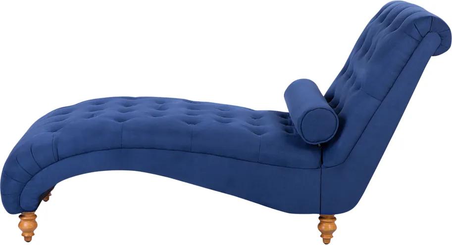 Chaise longue stof blauw MURET