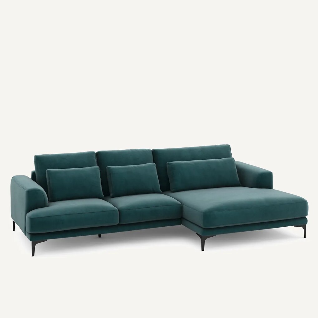 XL hoekbank rechts in fluweel, MARSILE