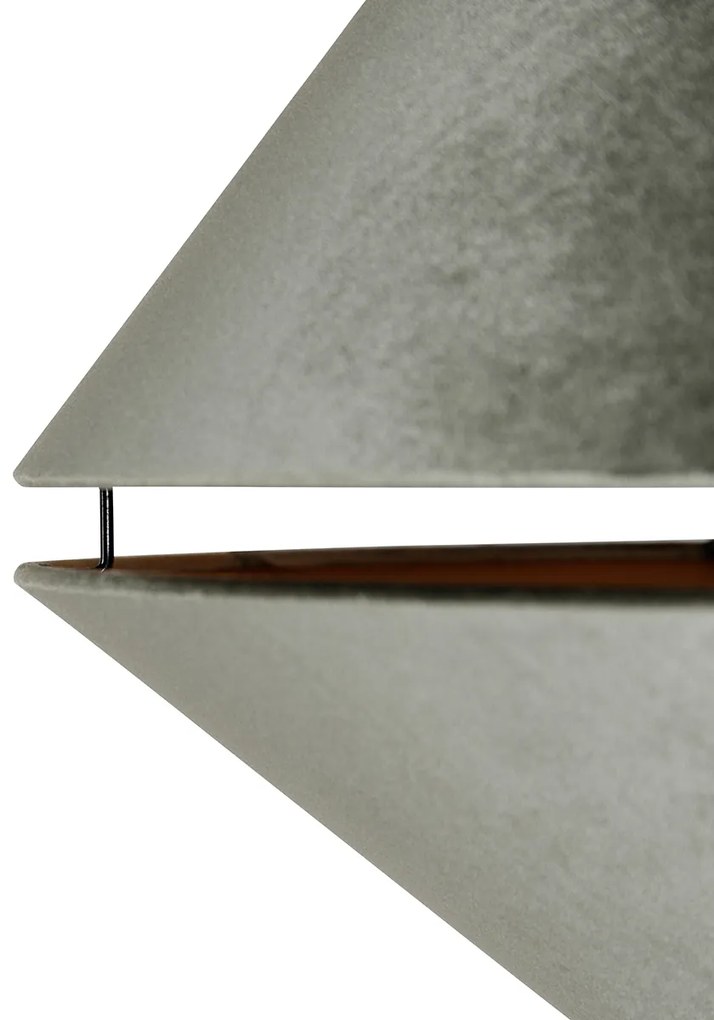 Booglamp messing met zwart met dubbele velours kap groen - XXL Klassiek / Antiek, Modern E27 rond Binnenverlichting Lamp