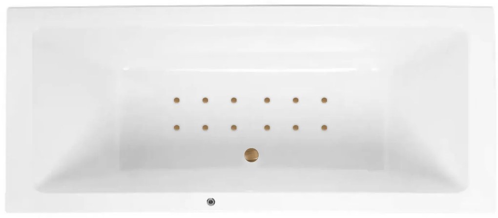 Lambini Designs Cube bubbelbad 170x75cm elektronisch met 12 aerojets goud