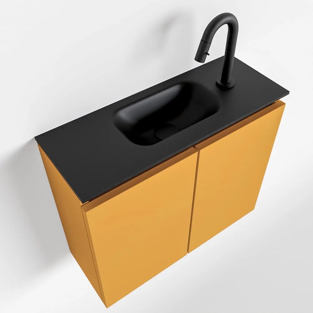 Mondiaz Ture 60cm toiletmeubel ocher met wastafel urban midden 1 kraangat