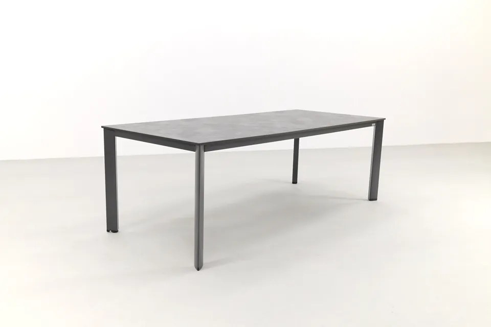 Kettler Legato/Edge stapelbare aluminium tuinset voor 6 personen 220x95 cm. - Antraciet