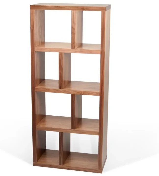 TemaHome Berlin Smalle Roomdivider 8-vaks Walnoot - 70x34x159cm.