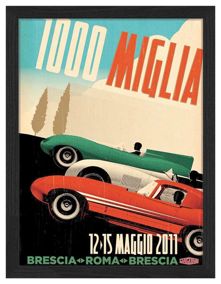 Rivièra Maison - Wall Art Miglia Car Race 30x40 - Kleur: 23765