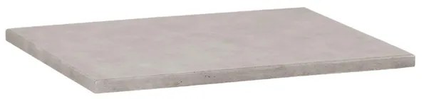 BRAUER Concrete Wastafelblad - 60x46x3cm - zonder kraangat - gecoat beton grijs gemêleerd 2142