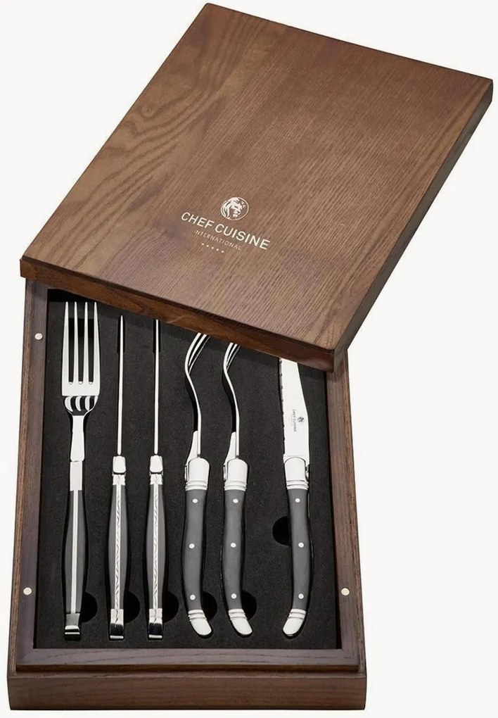 Handgemaakte steakbestekset Steak, 3 personen (8-delig)