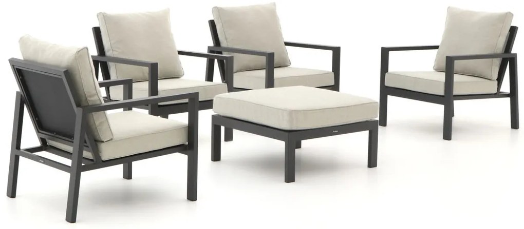 + 15% kassakorting | Loungeset met stoel Manifesto  | 4 personen | Loungeset Grijs | Aluminium | Kees Smit Tuinmeubelen