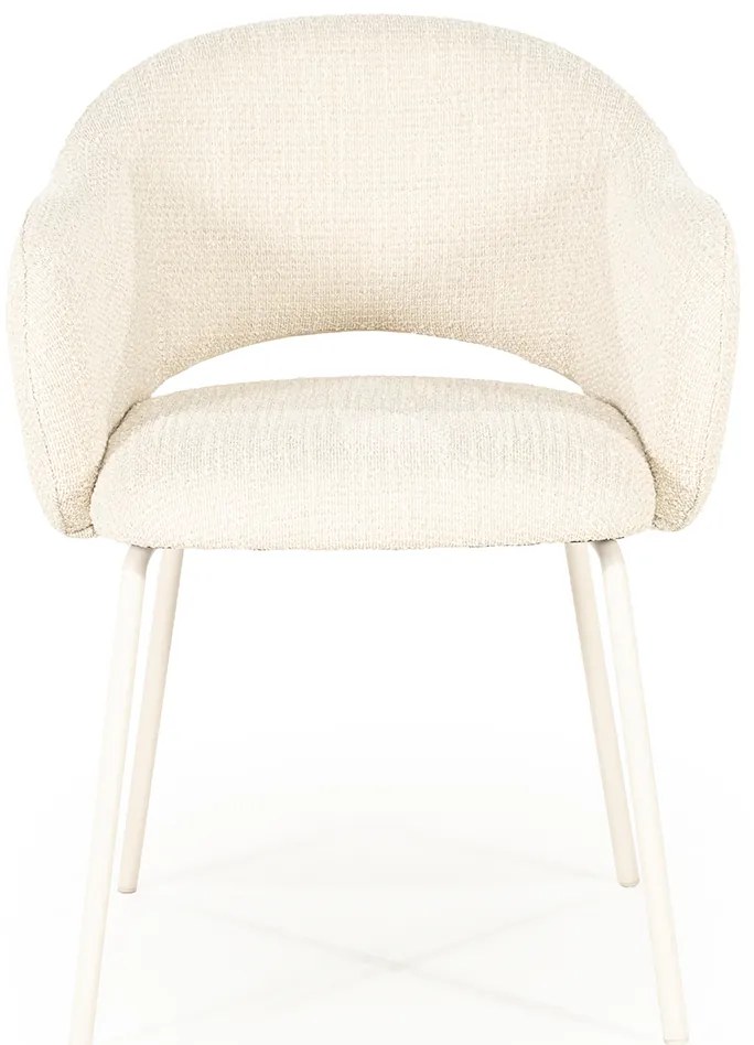 By-Boo Story Wit-frame Eetkamerstoel Beige