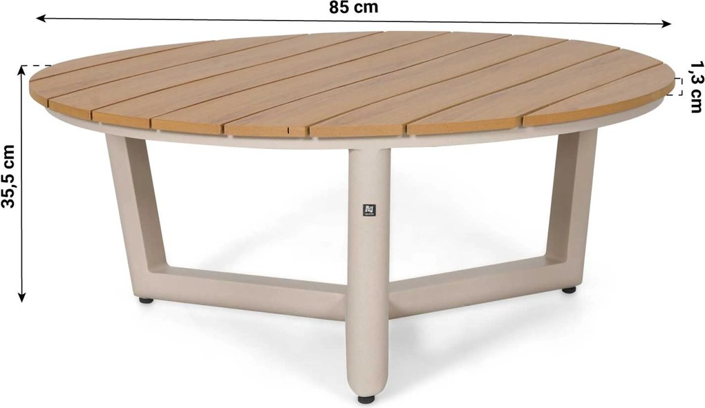 Stoel en Bank Loungeset 5 personen Aluminium Zand/Beige  Lifestyle Garden Furniture Melone