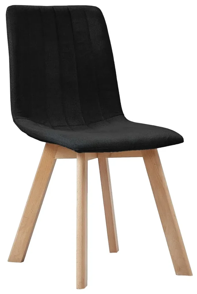 vidaXL Eetkamerstoelen 2 st stof zwart
