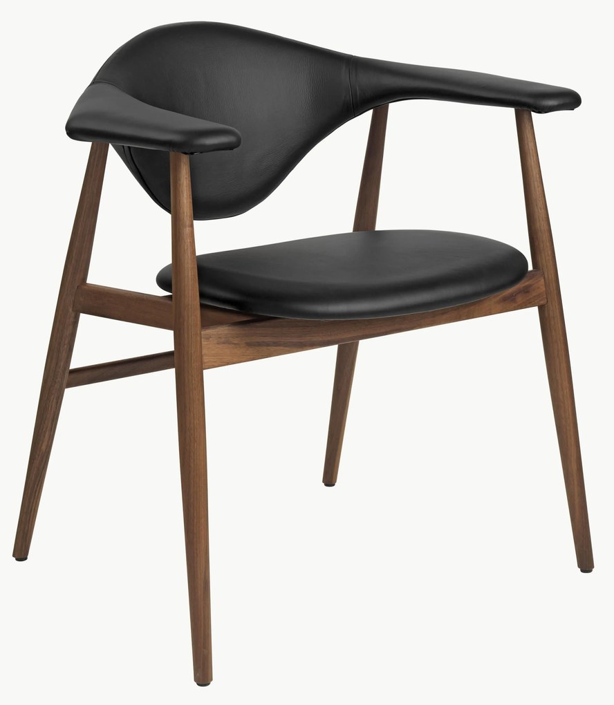 Armstoel Masculo van walnoothout