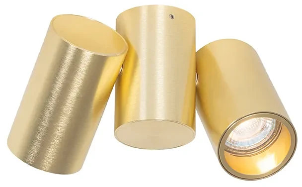 Smart Spot / Opbouwspot / Plafondspot messing 2-lichts verstelbaar incl. 2 Wifi GU10 50mm - Michael Design GU10 rond Binnenverlichting Lamp