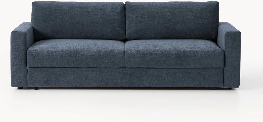 Fluwelen slaapbank Tasha (3-zits) met opbergruimte