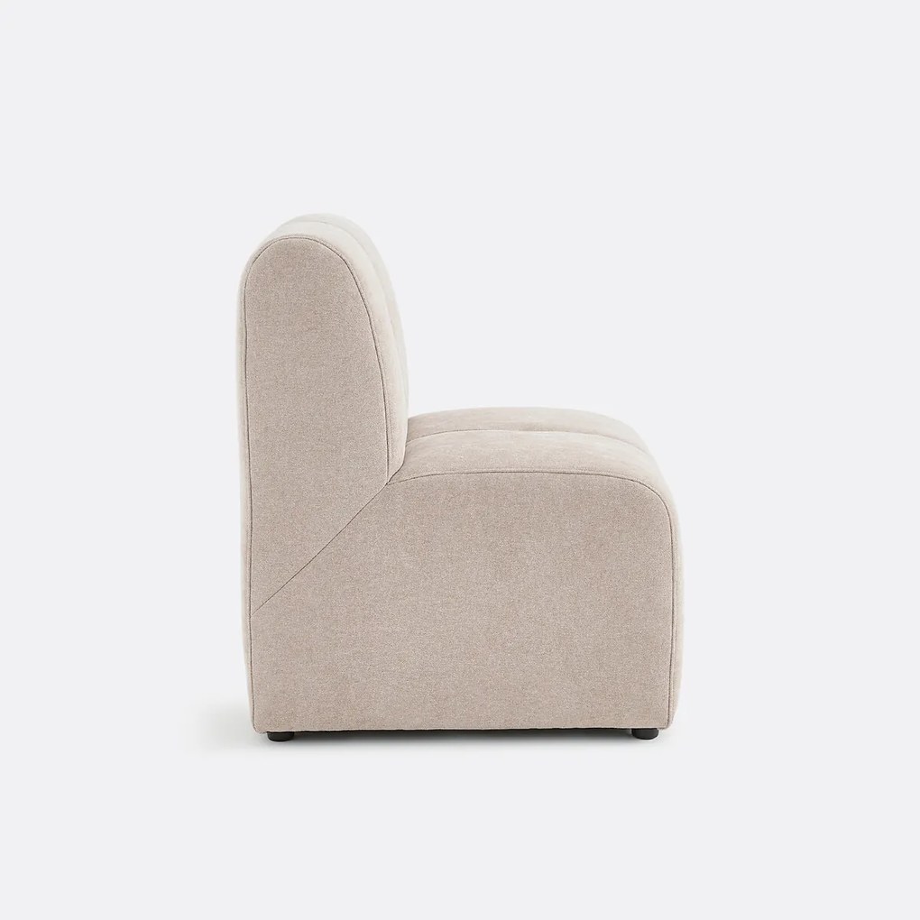 Modulaire tafelzetel, 1-zits, in fijne chenille, ANETA