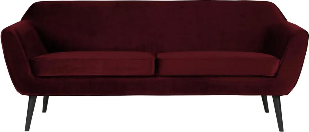 Woood Rocco sofa 187 cm fluweel red - Katoen polyester - Woood - Industrieel & robuust