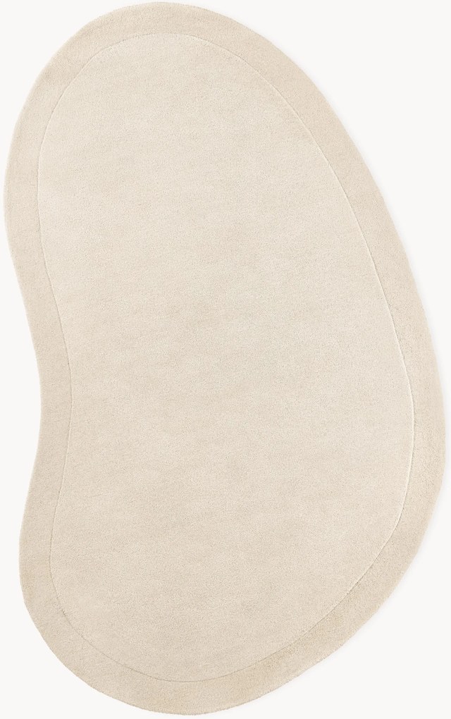 Handgetuft wollen vloerkleed Kadey in organische vorm