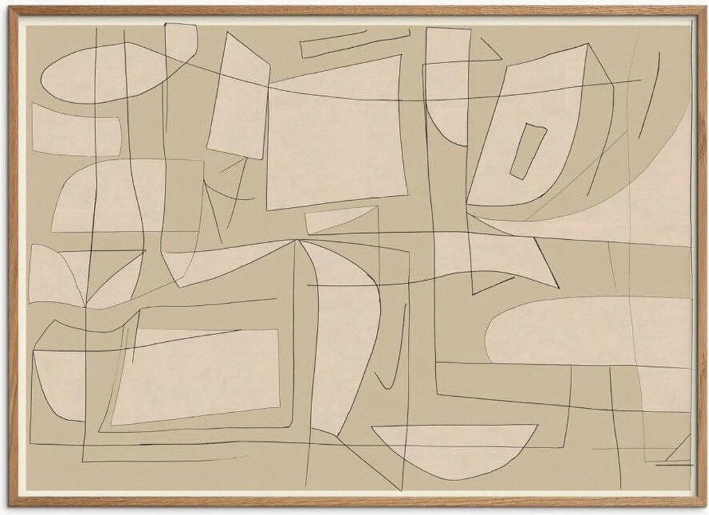 Ingelijste digitale print Fragments